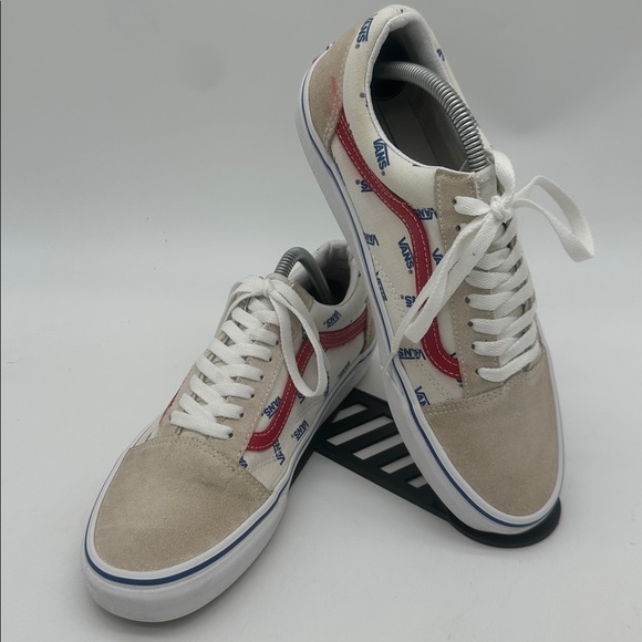 Vans Unisex Old Skool Cream White Low Top Sneakers Men Size 9.5 Womens Size 11.0 - Picture 3 of 14